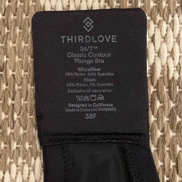 Third love, 24/7 classic contour, plunge bra, size 38F - Picture 4 of 5